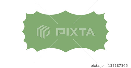 Groovy wavy rectangle retro border label with thick outline as abstract frame. Funky solid shape gives bubble background in modern y2k style for playful design or creative vintage accent. 133187566