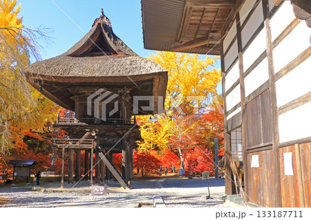 信濃大町の古刹　霊松寺の秋 133187711