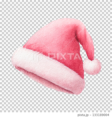 Illustration of Santa Claus' red hat on a transparent background (png) Illustration of Santa Claus' red hat on a transparent background (png) 133189004