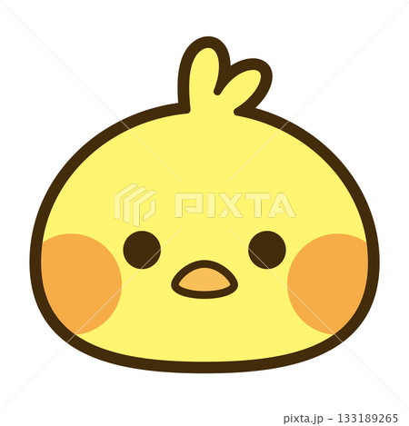 かわいいひよこの顔アイコン 133189265