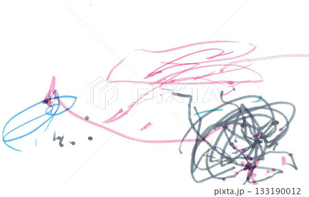 一歳十一か月の子どもの絵　研究・学習用　 133190012