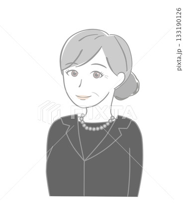 喪服のシニア女性 喪服のシニア女性 133190126