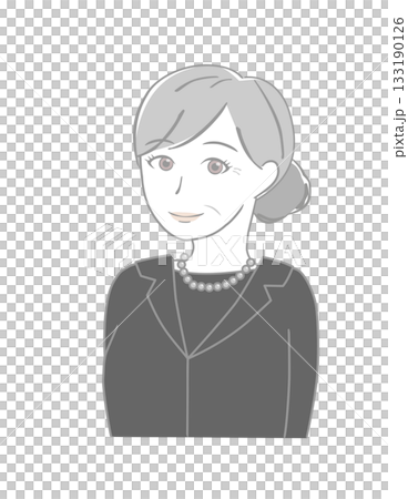 喪服のシニア女性 喪服のシニア女性 133190126