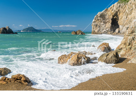 《愛知県》日出の石門の海岸線・伊良湖岬のビーチ 133190631