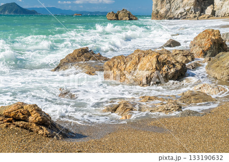 《愛知県》日出の石門の海岸線・伊良湖岬のビーチ 《愛知県》日出の石門の海岸線・伊良湖岬のビーチ 133190632