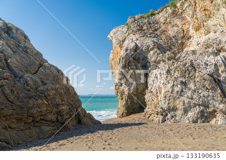 《愛知県》日出の石門の海岸線・伊良湖岬のビーチ 133190635