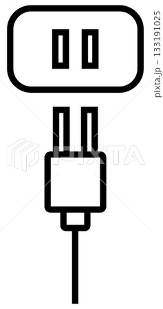 電源プラグとコンセントのフラットアイコン 電源プラグとコンセントのフラットアイコン 133191025