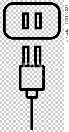 電源プラグとコンセントのフラットアイコン 電源プラグとコンセントのフラットアイコン 133191025
