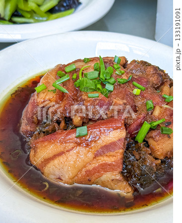Chinese Pork Belly with preserved vegetables dish. Chinese Pork Belly with preserved vegetables dish. 133191091