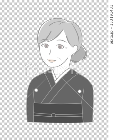 穿著喪服的高級婦女 133191431