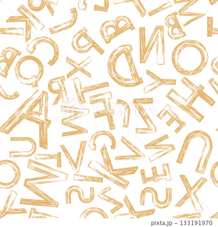 Abstract geometric pattern. A seamless vector background. White and golden ornament. Graphic modern pattern. Simple lattice graphic design 133191970