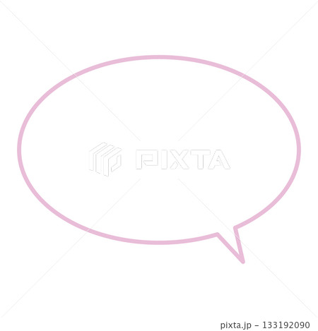 楕円形のラインふきだし 楕円形のラインふきだし 133192090