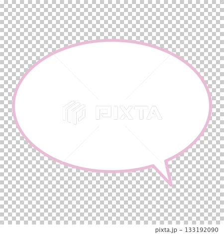楕円形のラインふきだし 楕円形のラインふきだし 133192090