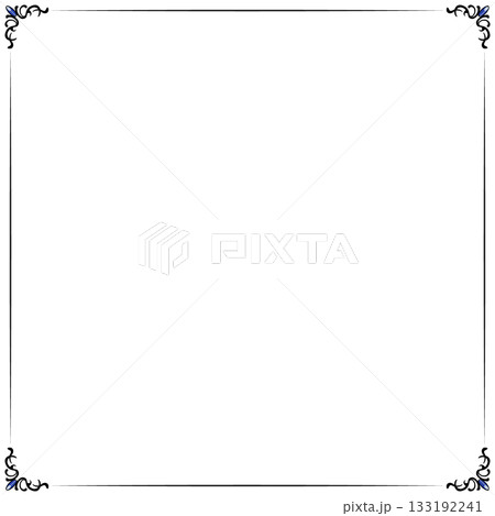 清楚なアンティークフレーム〜ブラック〜 133192241
