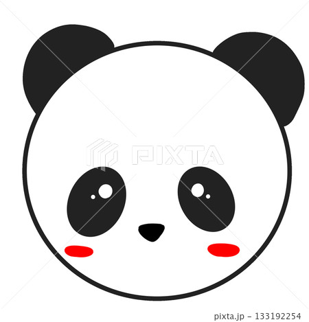 パンダ　動物　シンプル 133192254