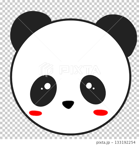パンダ　動物　シンプル 133192254