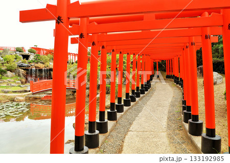 青森県　高山稲荷神社の千本鳥居 133192985