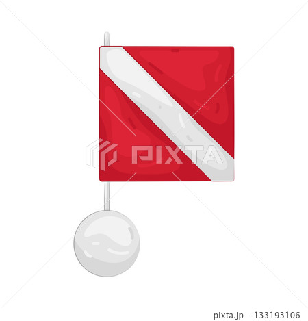 Illustration of diving flag Illustration of diving flag 133193106