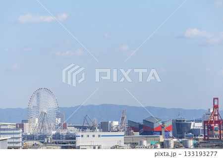 夢洲　夢舞大橋から見える海遊館 133193277