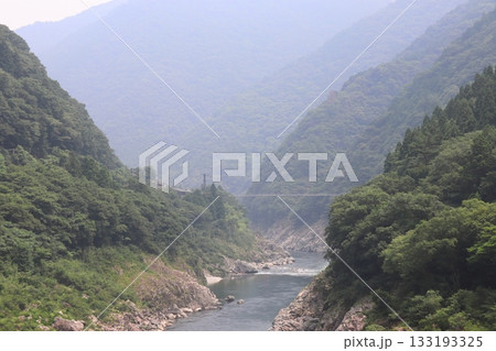 徳島県三好市　小歩危　赤川橋 133193325