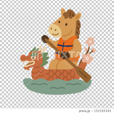 馬乘龍舟插圖 133193343