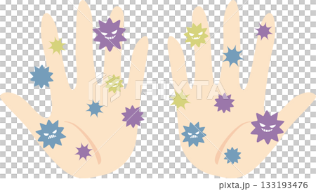 Hands with a virus 133193476