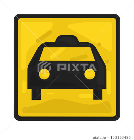 Illustration of taxi stop sign Illustration of taxi stop sign 133193486