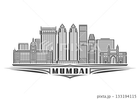 Vector illustration of Mumbai 133194115