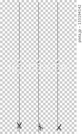 切り取り線のセット 133194142