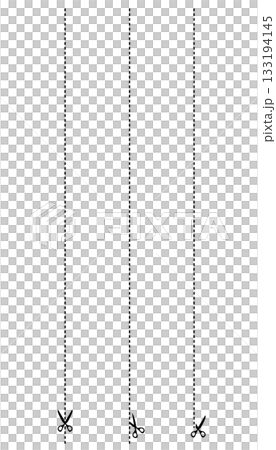 切り取り線のセット 133194145