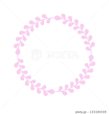 Easter circle frame, wreath with branches. Vector illustration. Easter circle frame, wreath with branches. Vector illustration. 133194339