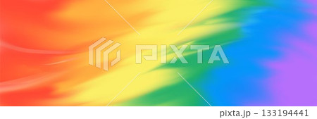 Bright flowing rainbow gradient with smooth color transitions and glowing abstract texture. Vibrant vector background for posters, banners, web design, creative templates and modern graphic projects. 133194441