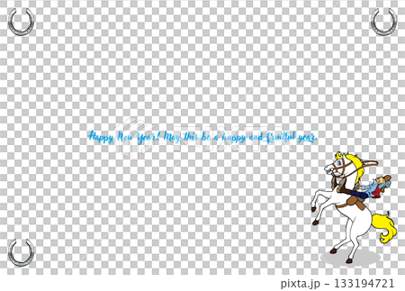 馬年新年賀卡素材 133194721