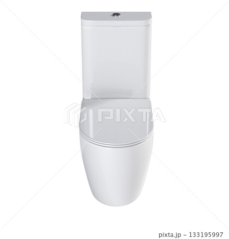 Lavatory pan isolated on a transparent background, bidet, 3D illustration, and CG render 133195997