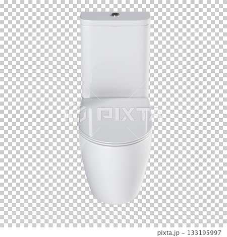 Lavatory pan isolated on a transparent background, bidet, 3D illustration, and CG render 133195997