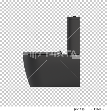 Lavatory pan isolated on a transparent background, bidet, 3D illustration, and CG render 133196007