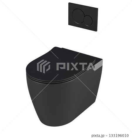 Lavatory pan isolated on a transparent background, bidet, 3D illustration, and CG render Lavatory pan isolated on a transparent background, bidet, 3D illustration, and CG render 133196010