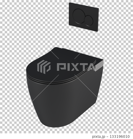 Lavatory pan isolated on a transparent background, bidet, 3D illustration, and CG render Lavatory pan isolated on a transparent background, bidet, 3D illustration, and CG render 133196010