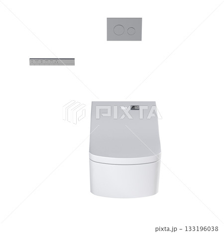 Lavatory pan isolated on a transparent background, bidet, 3D illustration, and CG render Lavatory pan isolated on a transparent background, bidet, 3D illustration, and CG render 133196038