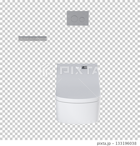 Lavatory pan isolated on a transparent background, bidet, 3D illustration, and CG render Lavatory pan isolated on a transparent background, bidet, 3D illustration, and CG render 133196038