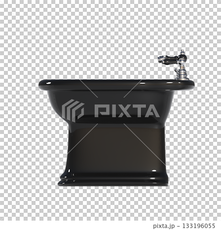 Lavatory pan isolated on a transparent background, bidet, 3D illustration, and CG render Lavatory pan isolated on a transparent background, bidet, 3D illustration, and CG render 133196055