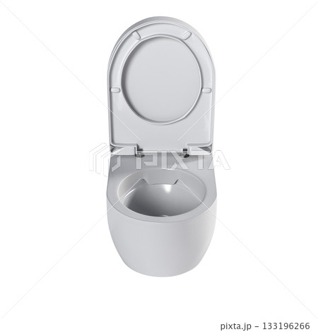 Lavatory pan isolated on a transparent background, bidet, 3D illustration, and CG render 133196266