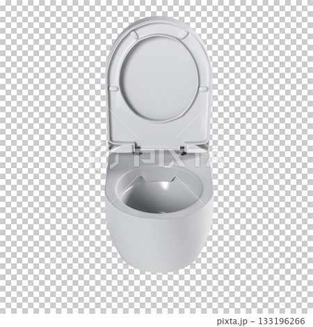 Lavatory pan isolated on a transparent background, bidet, 3D illustration, and CG render 133196266