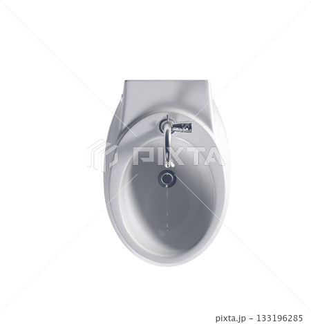 Lavatory pan isolated on a transparent background, bidet, 3D illustration, and CG render Lavatory pan isolated on a transparent background, bidet, 3D illustration, and CG render 133196285