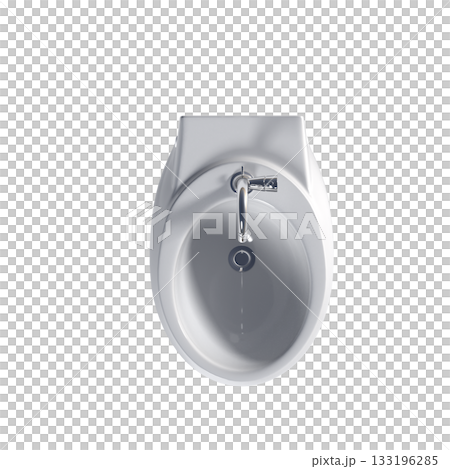 Lavatory pan isolated on a transparent background, bidet, 3D illustration, and CG render Lavatory pan isolated on a transparent background, bidet, 3D illustration, and CG render 133196285