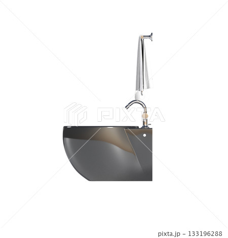 Lavatory pan isolated on a transparent background, bidet, 3D illustration, and CG render Lavatory pan isolated on a transparent background, bidet, 3D illustration, and CG render 133196288