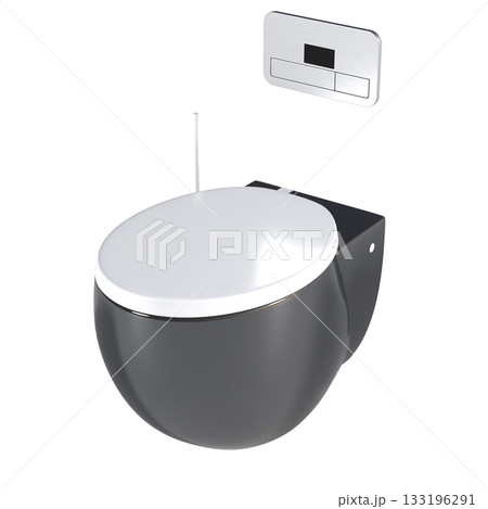 Lavatory pan isolated on a transparent background, bidet, 3D illustration, and CG render Lavatory pan isolated on a transparent background, bidet, 3D illustration, and CG render 133196291
