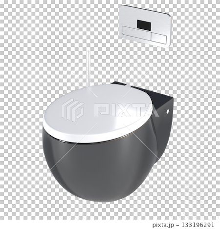 Lavatory pan isolated on a transparent background, bidet, 3D illustration, and CG render Lavatory pan isolated on a transparent background, bidet, 3D illustration, and CG render 133196291