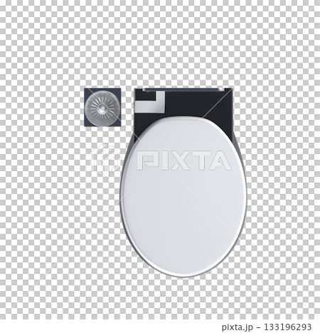 Lavatory pan isolated on a transparent background, bidet, 3D illustration, and CG render 133196293