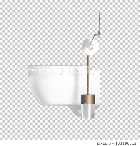 Lavatory pan isolated on a transparent background, bidet, 3D illustration, and CG render Lavatory pan isolated on a transparent background, bidet, 3D illustration, and CG render 133196312